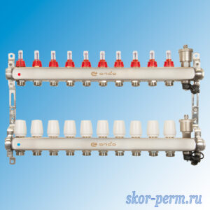 Коллекторная группа ONDO MFS 4-12 RR, D=1", 10 выходов 3/4" Коллекторная группа ONDO MFS 4-12 RR, D=1″, 10 выходов 3/4″