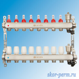 Коллекторная группа ONDO MFS 4-12 RR, D=1", 8 выходов 3/4" Коллекторная группа ONDO MFS 4-12 RR, D=1″, 8 выходов 3/4″
