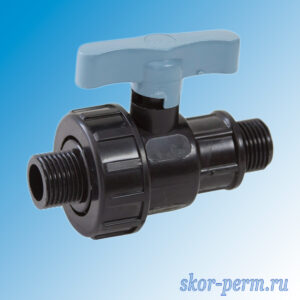 Кран шаровой ПНД НР/НР (1/2"-1/2") Кран шаровой ПНД НР/НР (1/2″-1/2″)