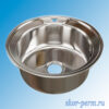 Мойка из нержавейки врезная D510х180 (0,8) выпуск 3 1/2, с сифоном