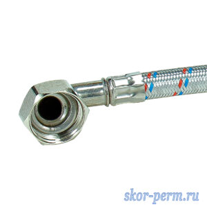 Подводка для воды угловая 1″х1/2″, внутренняя/наружная, 40 см