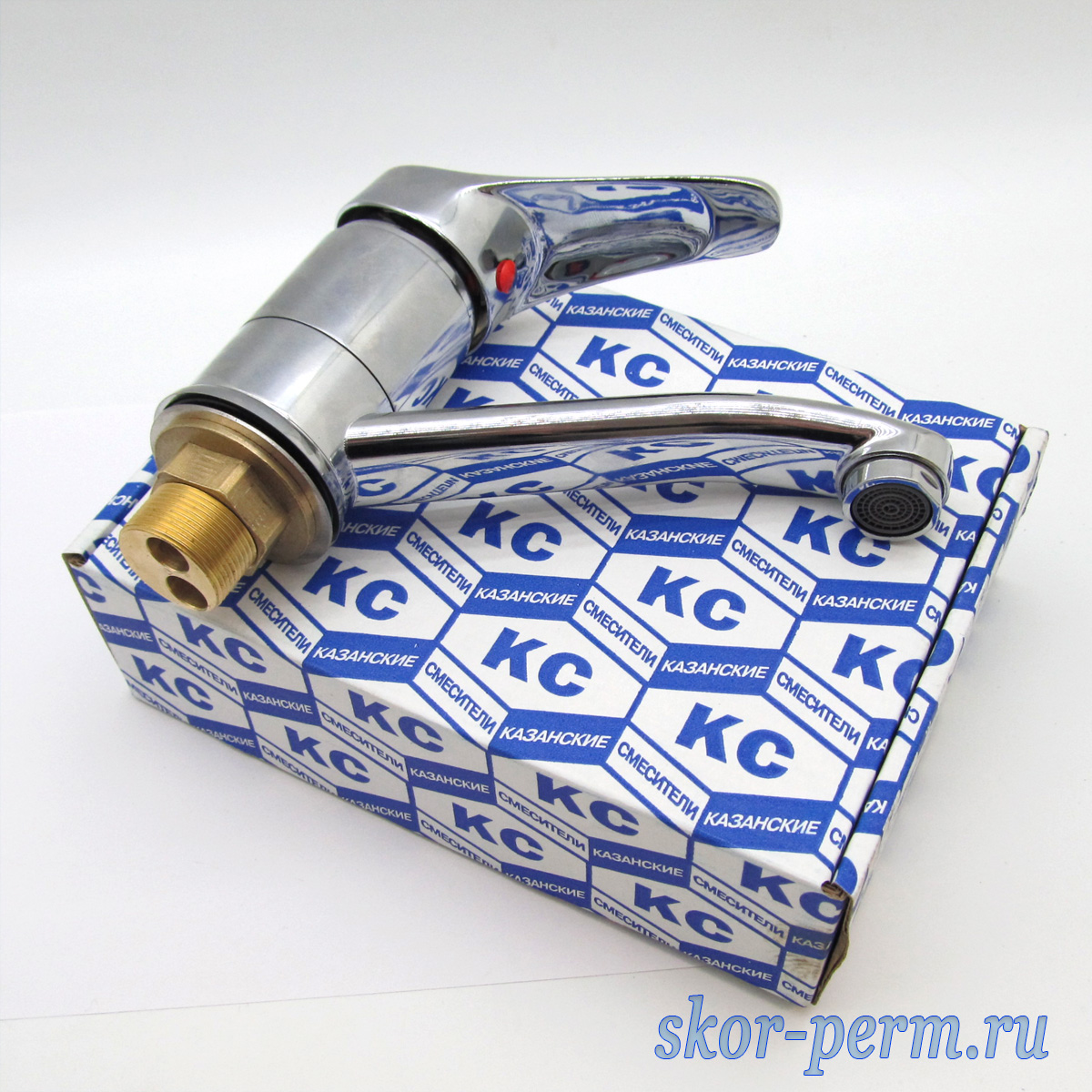 Смеситель КС-20650 для кухни, 40к, гайка, излив 150 мм (Казань) Смеситель для кухни КС-20650 гайка 40К