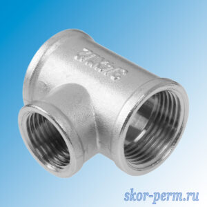 Тройник переходной никелированный ВРхВРхВР 20х15х20 (3/4″х1/2″х3/4″) внутренняя резьба