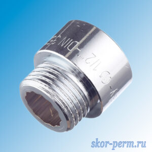 Удлинитель никелированный 1/2″х15 мм внутренняя/наружная резьба
